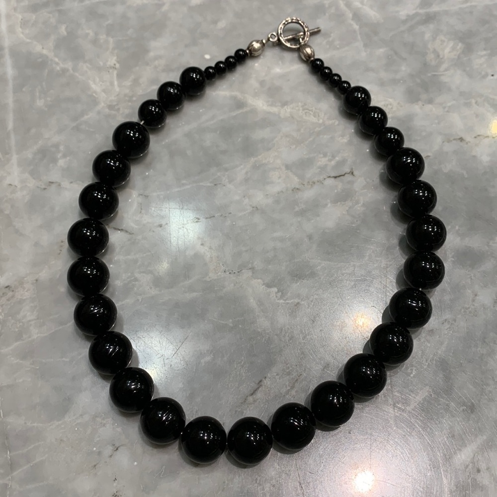 Black Onyx bead necklace